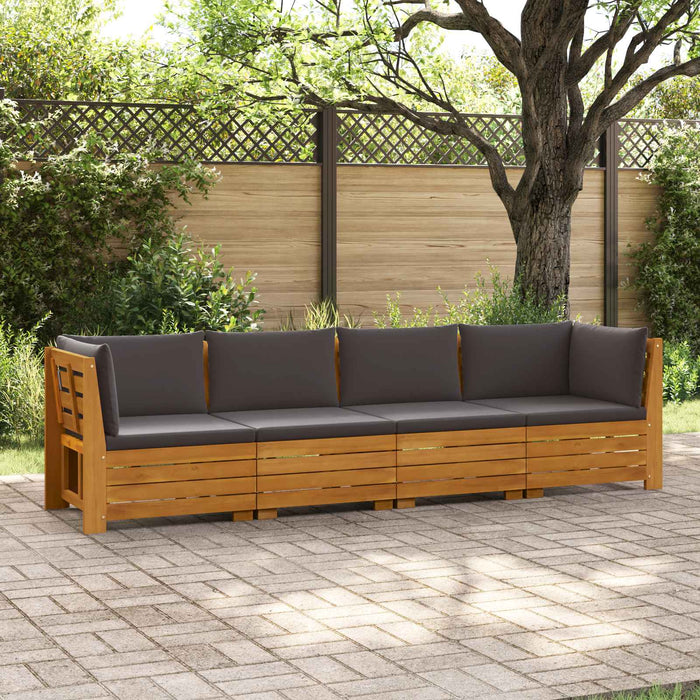 Set de canapele de exterior 4 Bucată Maro Lemn Solid de Acacia - WALTI WALTI