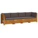 Set de canapele de exterior 4 Bucată Maro Lemn Solid de Acacia - WALTI WALTI