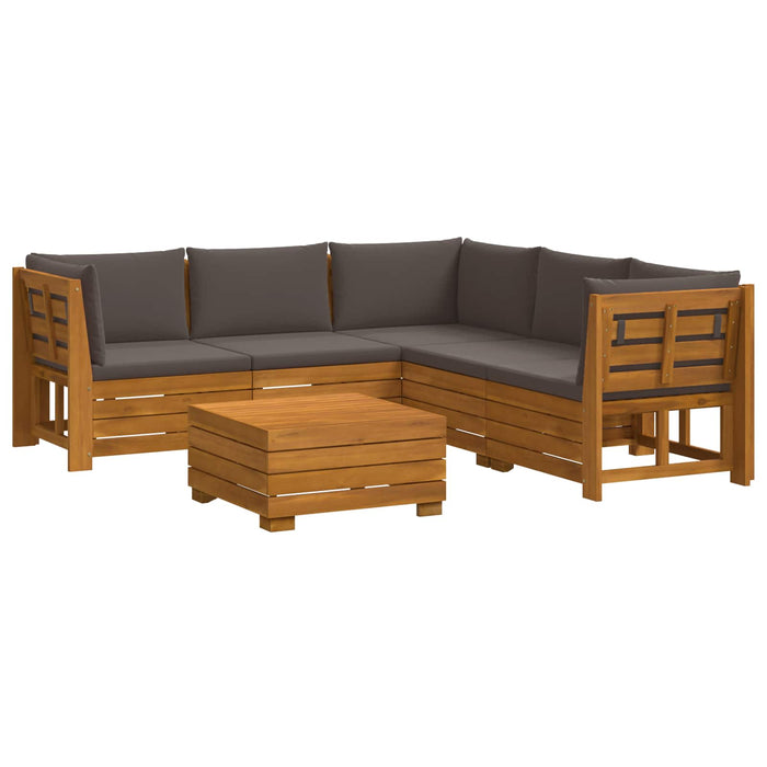 Set de canapele de exterior 6 Bucată Maro Lemn Solid de Acacia - WALTI WALTI