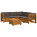 Set de canapele de exterior 6 Bucată Maro Lemn Solid de Acacia - WALTI WALTI
