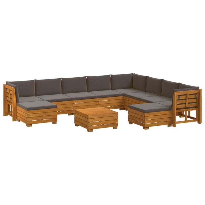 Set de canapele de exterior 11 Bucată Maro Lemn Solid de Acacia - WALTI WALTI