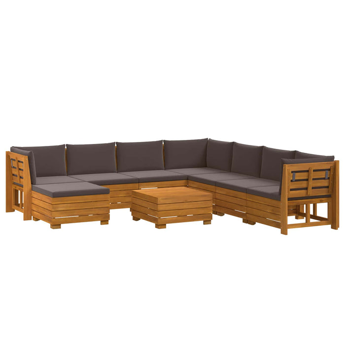 Set de canapele de exterior 9 Bucată Maro Lemn Solid de Acacia - WALTI WALTI