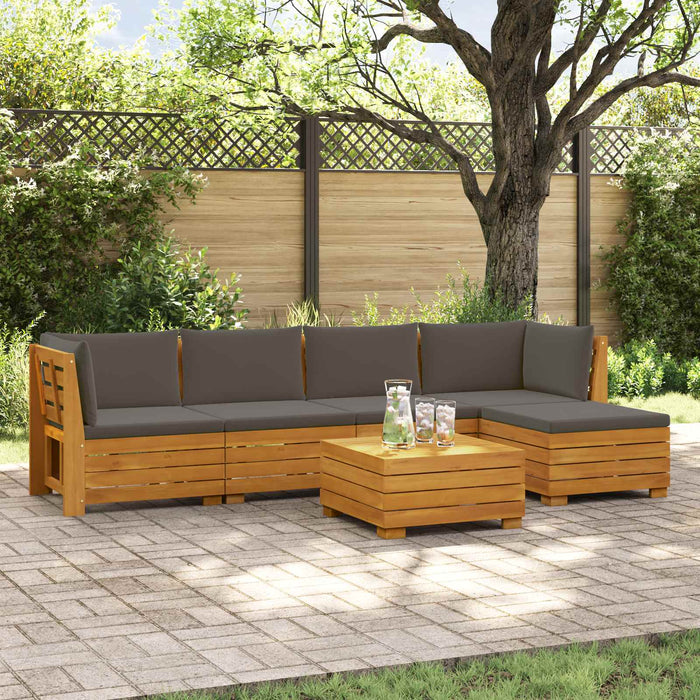 Set de canapele de exterior 6 Bucată Maro Lemn Solid de Acacia - WALTI WALTI