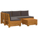 Set de canapele de exterior 5 Bucată Maro Lemn Solid de Acacia - WALTI WALTI