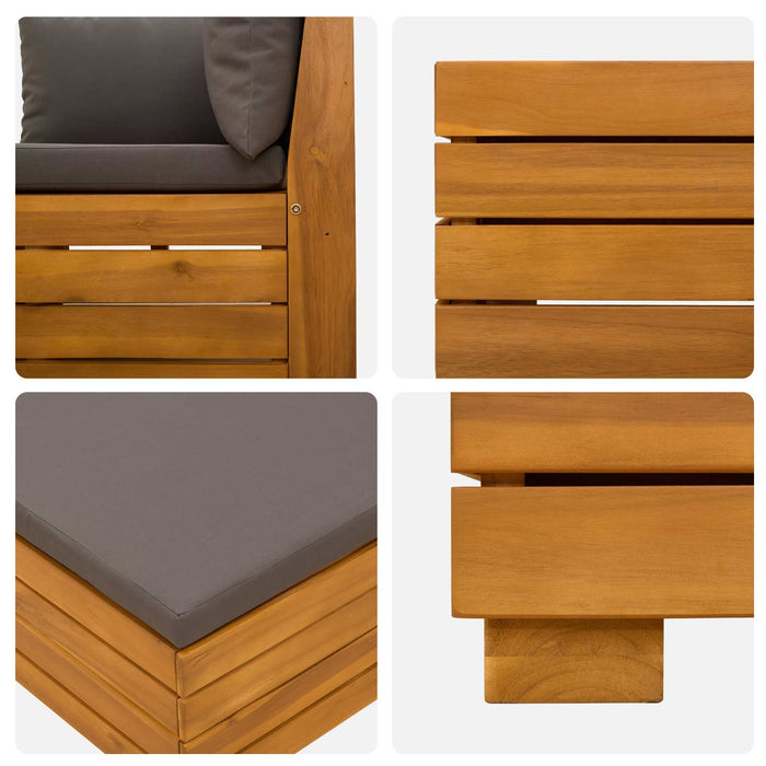 Set de canapele de exterior 8 Bucată Maro Lemn Solid de Acacia - WALTI WALTI