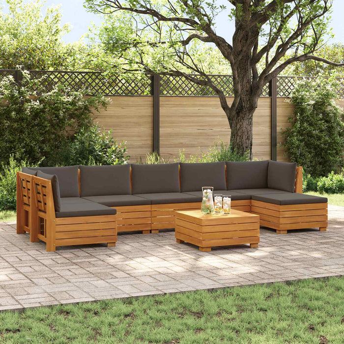Set de canapele de exterior 8 Bucată Maro Lemn Solid de Acacia - WALTI WALTI