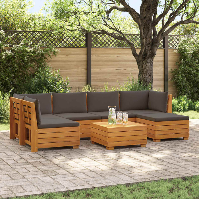 Set de canapele de exterior 7 Bucată Maro Lemn Solid de Acacia - WALTI WALTI