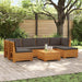 Set de canapele de exterior 7 Bucată Maro Lemn Solid de Acacia - WALTI WALTI