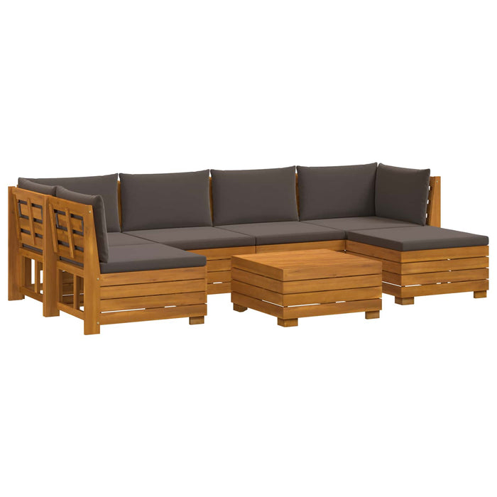 Set de canapele de exterior 7 Bucată Maro Lemn Solid de Acacia - WALTI WALTI