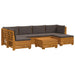 Set de canapele de exterior 7 Bucată Maro Lemn Solid de Acacia - WALTI WALTI