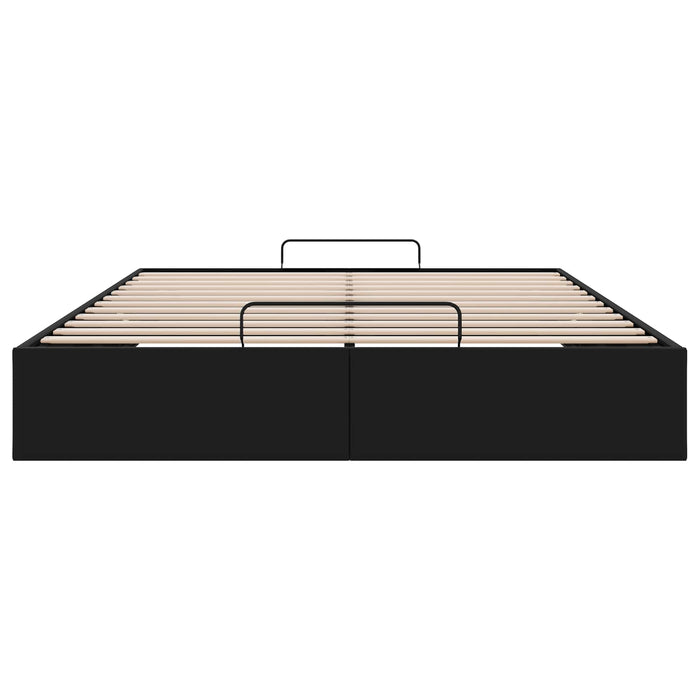 Cadru de pat otoman Negru 153 x 203 cm Piele artificială - WALTI WALTI