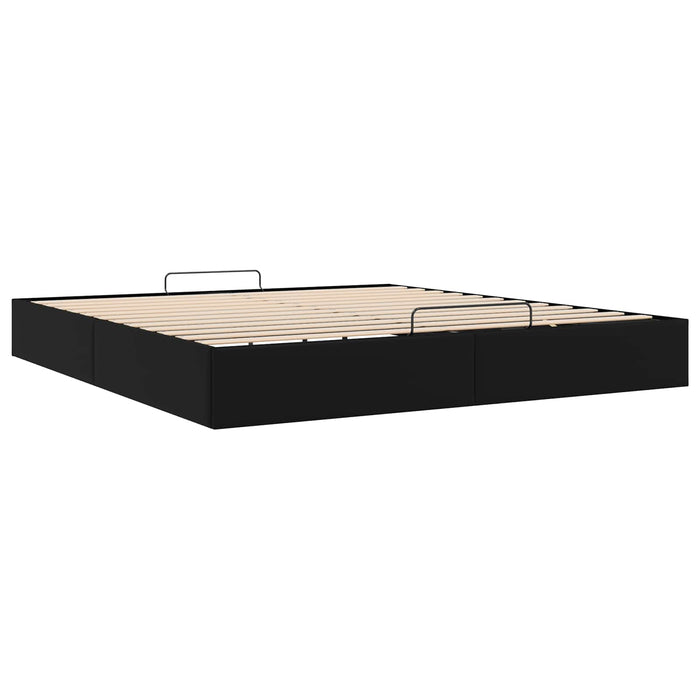 Cadru de pat otoman Negru King size Piele artificială - WALTI WALTI