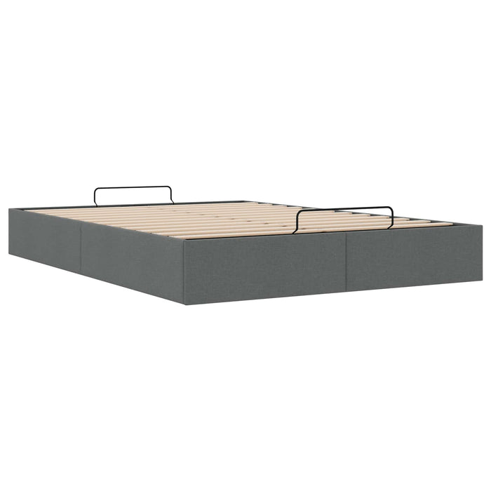 Cadru de pat otoman Gri închis 153 x 203 cm Țesătură WALTI