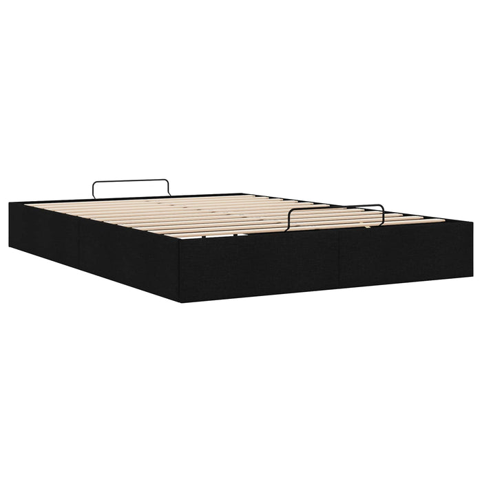 Cadru de pat otoman Negru 153 x 203 cm Țesătură WALTI