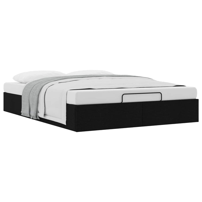Cadru de pat otoman Negru 153 x 203 cm Țesătură WALTI
