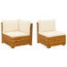 Set de lounge pentru grădină 2 Bucată Maro Lemn Solid de Acacia - WALTI WALTI