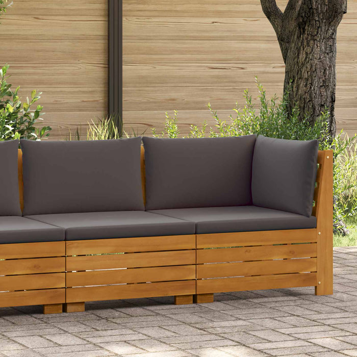 Set de lounge pentru grădină 2 Bucată Maro Lemn Solid de Acacia - WALTI WALTI