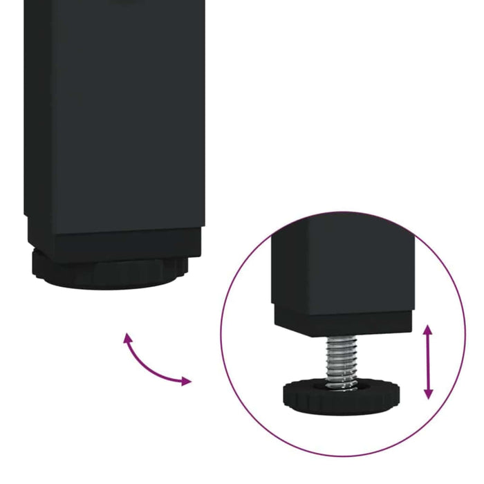 Masă de cafea Stejar Negru 107 x 107 x 40 cm Lemn prelucrat WALTI