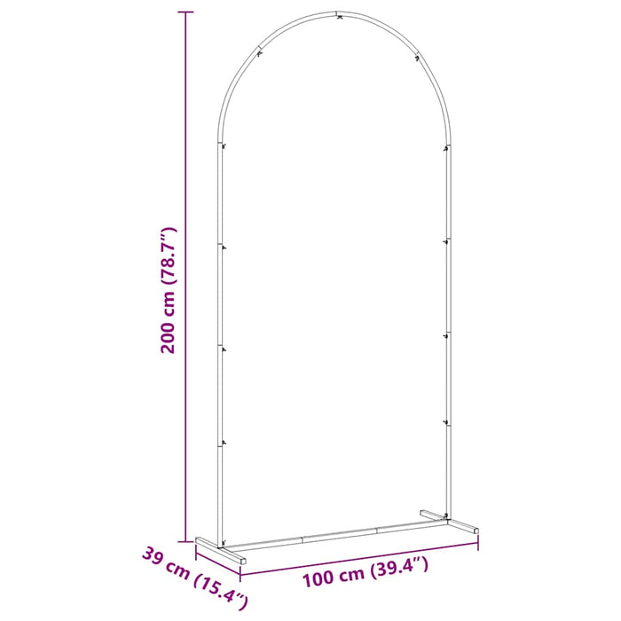 Arc de nuntă Auriu 100 x 39 x 200 cm Oțel - WALTI WALTI
