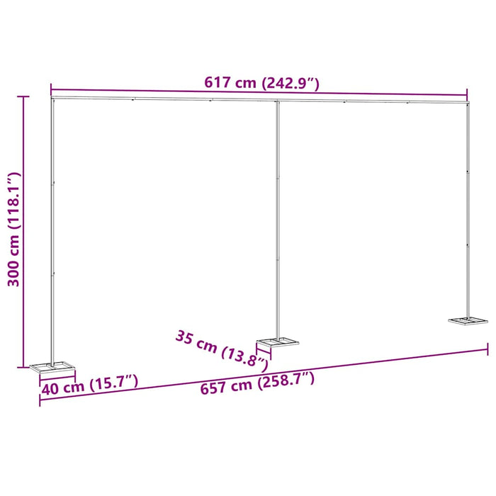 Arc de nuntă Auriu 657 x 35 x 300 cm Oțel - WALTI WALTI