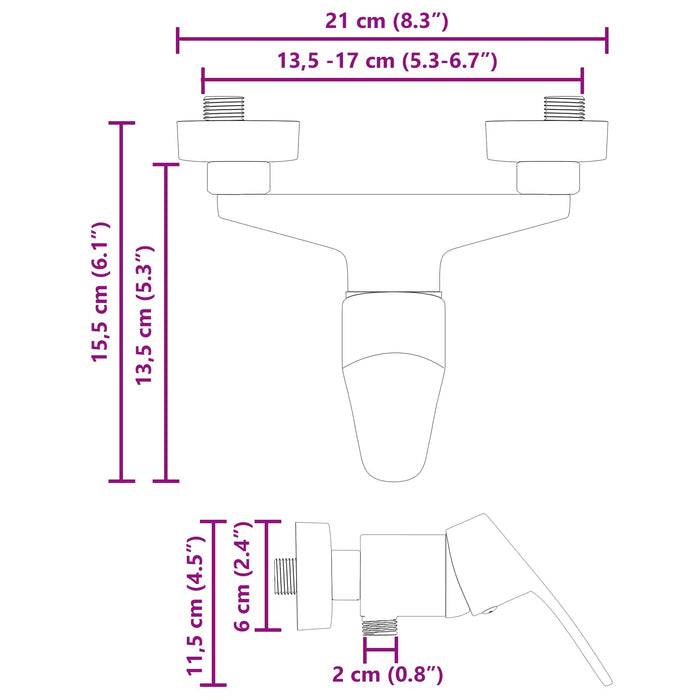 Robinet mixer pentru duș Crom G 1 / 2 inci - WALTI WALTI