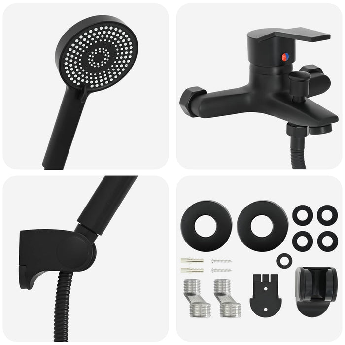 Set de cap de duș Negru G 1 / 2 inci - WALTI WALTI