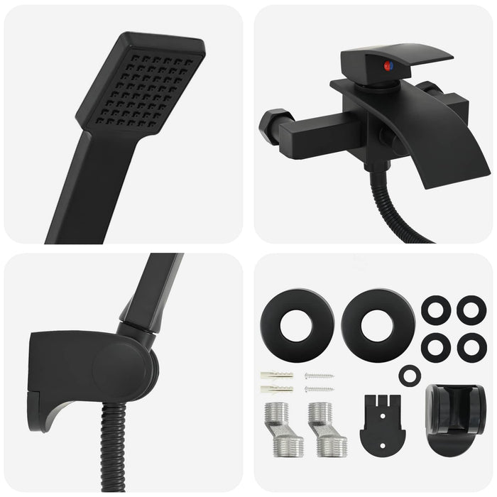 Set de cap de duș Negru G 1 / 2 inci - WALTI WALTI