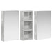 Set dulap baie cu raft 3 pcs 80 x 10,5 x 50 cm Lemn compozit - WALTI WALTI