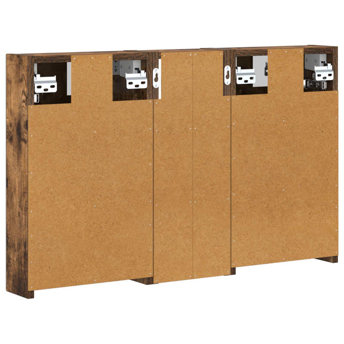 Set dulap baie cu raft 3 pcs 80 x 10,5 x 50 cm Lemn compozit - WALTI WALTI