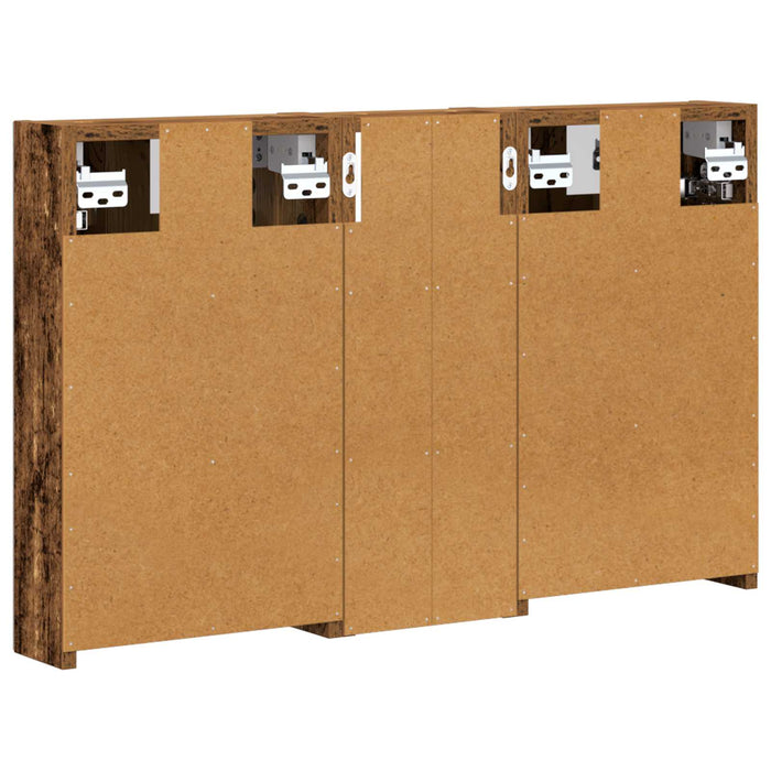 Set dulap baie cu raft 3 pcs 80 x 10,5 x 50 cm Lemn compozit - WALTI WALTI