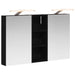 Set dulap baie cu raft 3 pcs 80 x 10,5 x 50 cm Lemn compozit - WALTI WALTI
