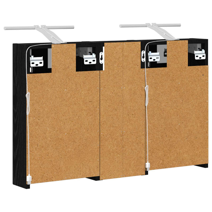 Set dulap baie cu raft 3 pcs 80 x 10,5 x 50 cm Lemn compozit - WALTI WALTI