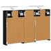 Set dulap baie cu raft 3 pcs 80 x 10,5 x 50 cm Lemn compozit - WALTI WALTI