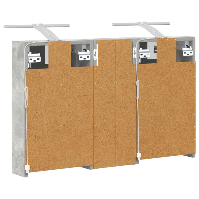 Set dulap baie cu raft 3 pcs 80 x 10,5 x 50 cm Lemn compozit - WALTI WALTI