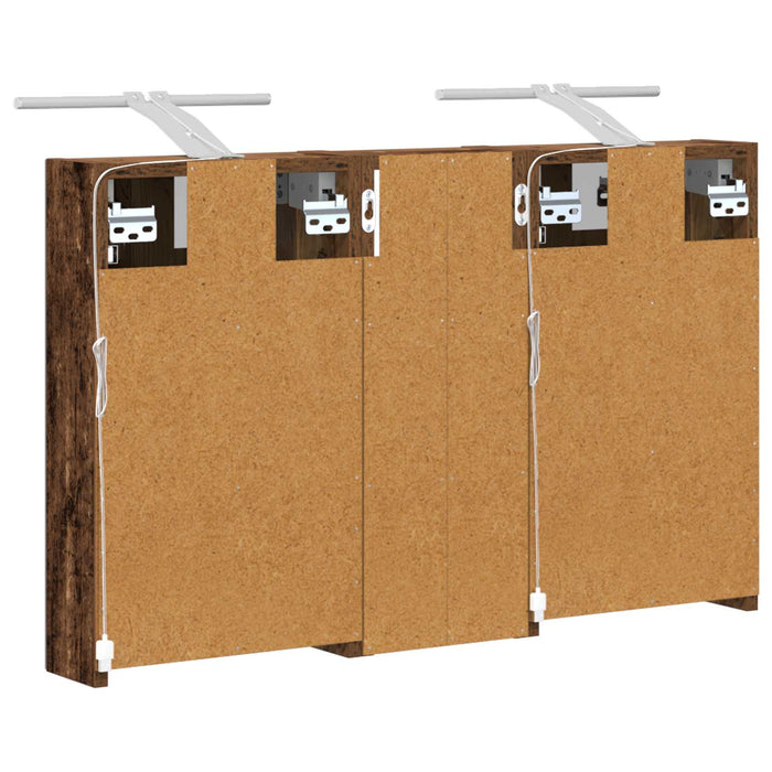 Set dulap baie cu raft 3 pcs 80 x 10,5 x 50 cm Lemn compozit - WALTI WALTI