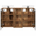 Set dulap baie cu raft 3 pcs 80 x 10,5 x 50 cm Lemn compozit - WALTI WALTI