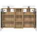 Set dulap baie cu raft 3 pcs 80 x 10,5 x 50 cm Lemn compozit - WALTI WALTI