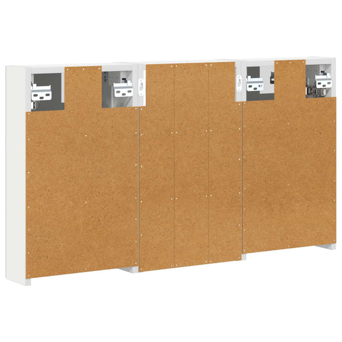 Set dulap baie cu raft 3 pcs 90 x 10,5 x 50 cm Lemn compozit - WALTI WALTI