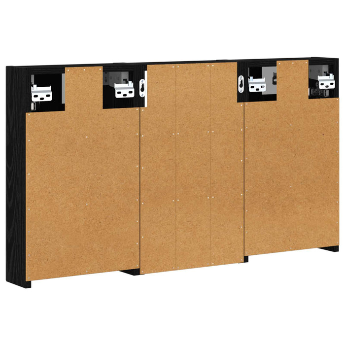 Set dulap baie cu raft 3 pcs 90 x 10,5 x 50 cm Lemn compozit - WALTI WALTI