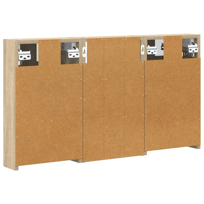 Set dulap baie cu raft 3 pcs 90 x 10,5 x 50 cm Lemn compozit - WALTI WALTI
