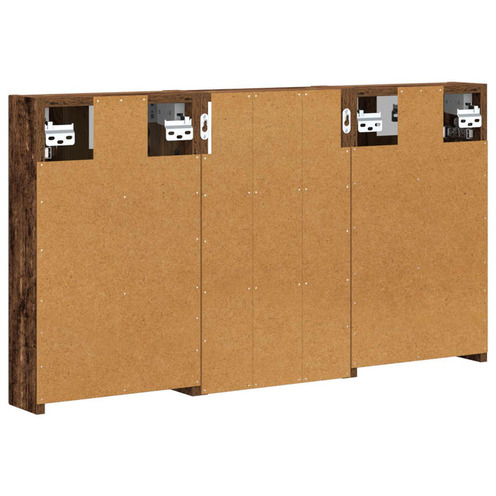 Set dulap baie cu raft 3 pcs 90 x 10,5 x 50 cm Lemn compozit WALTI