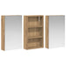 Set dulap baie cu raft 3 pcs 90 x 10,5 x 50 cm Lemn compozit - WALTI WALTI