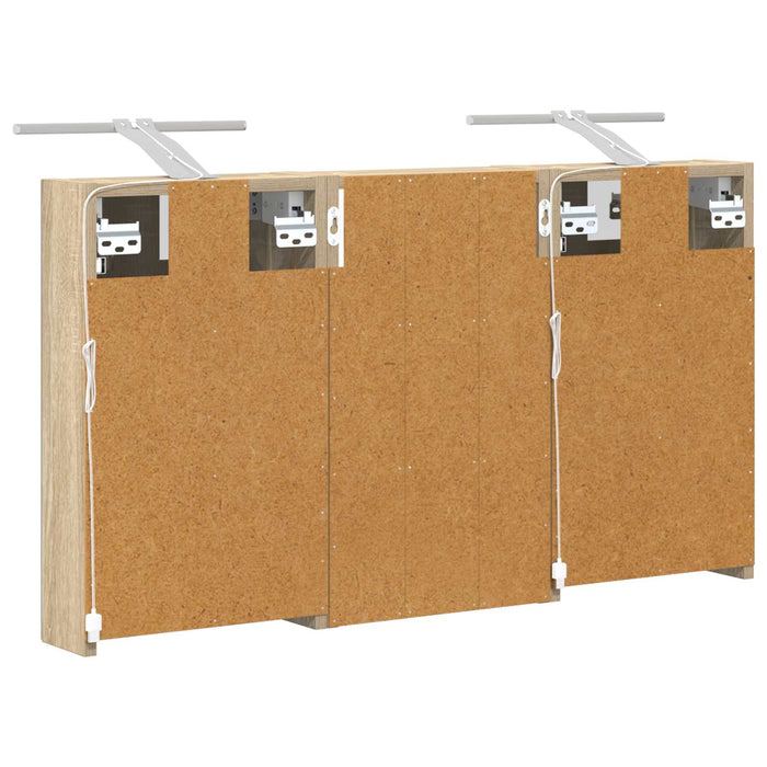 Set dulap baie cu raft 3 pcs 90 x 10,5 x 50 cm Lemn compozit - WALTI WALTI