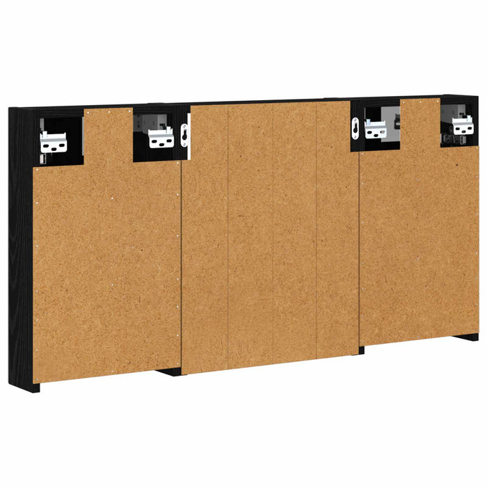 Set dulap baie cu raft 3 pcs 100 x 10,5 x 50 cm Lemn compozit - WALTI WALTI