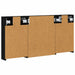 Set dulap baie cu raft 3 pcs 100 x 10,5 x 50 cm Lemn compozit - WALTI WALTI