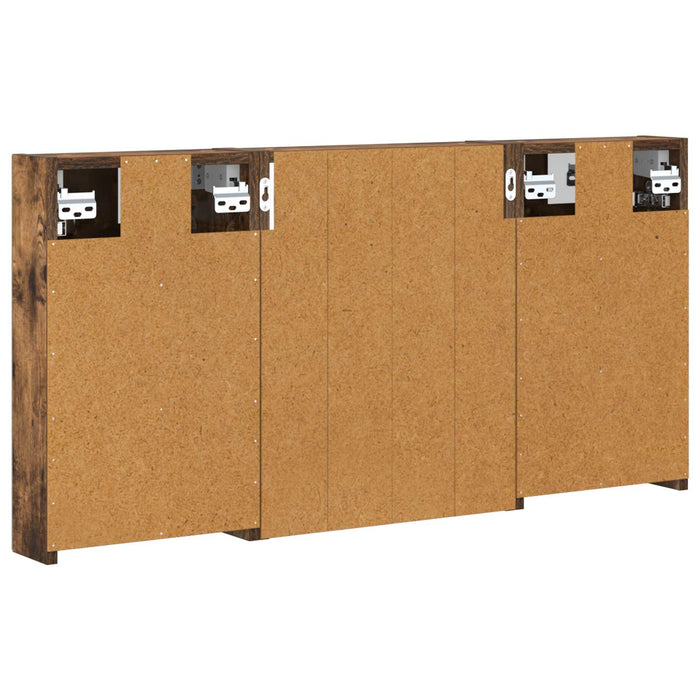 Set dulap baie cu raft 3 pcs 100 x 10,5 x 50 cm Lemn compozit - WALTI WALTI