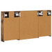 Set dulap baie cu raft 3 pcs 100 x 10,5 x 50 cm Lemn compozit - WALTI WALTI