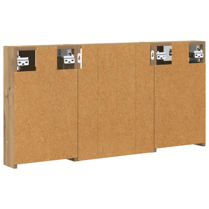 Set dulap baie cu raft 3 pcs 100 x 10,5 x 50 cm Lemn compozit - WALTI WALTI