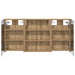 Set dulap baie cu raft 3 pcs 100 x 10,5 x 50 cm Lemn compozit - WALTI WALTI