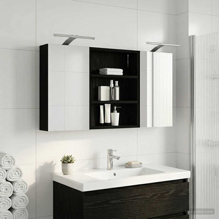 Set dulap baie 3 buc. 100 x 10,5 x 50 cm Lemn prelucrat WALTI